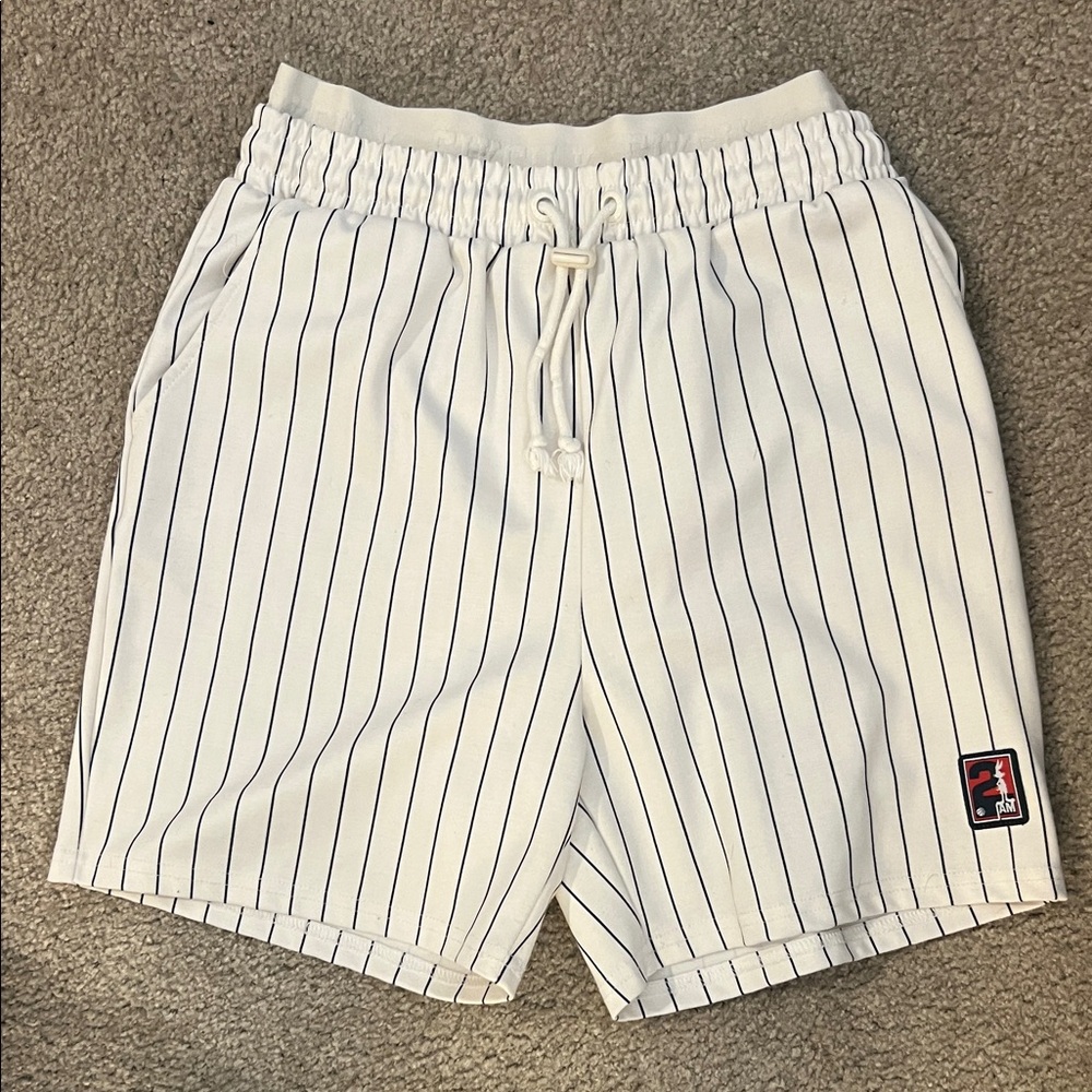 Space jam Striped White and Black Women's Shorts